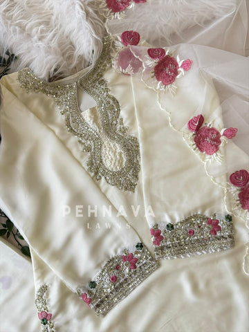 Cutwork Floral Suit-1564 - Pehnava Lawns