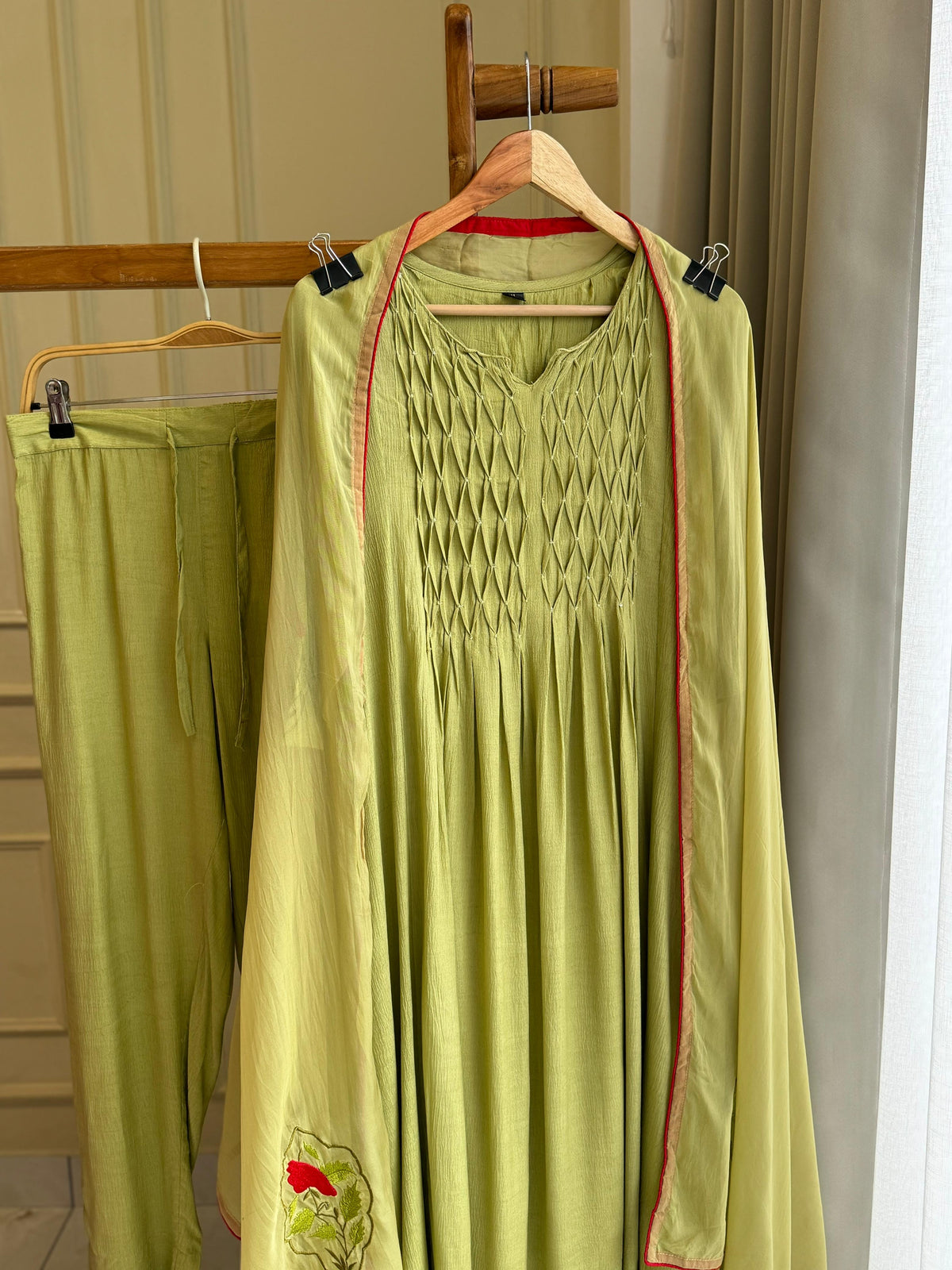 Crinkle Rayon 3 peice suit-5476