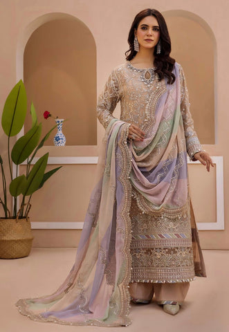 Semistitched Pure Chiffon Suit-1