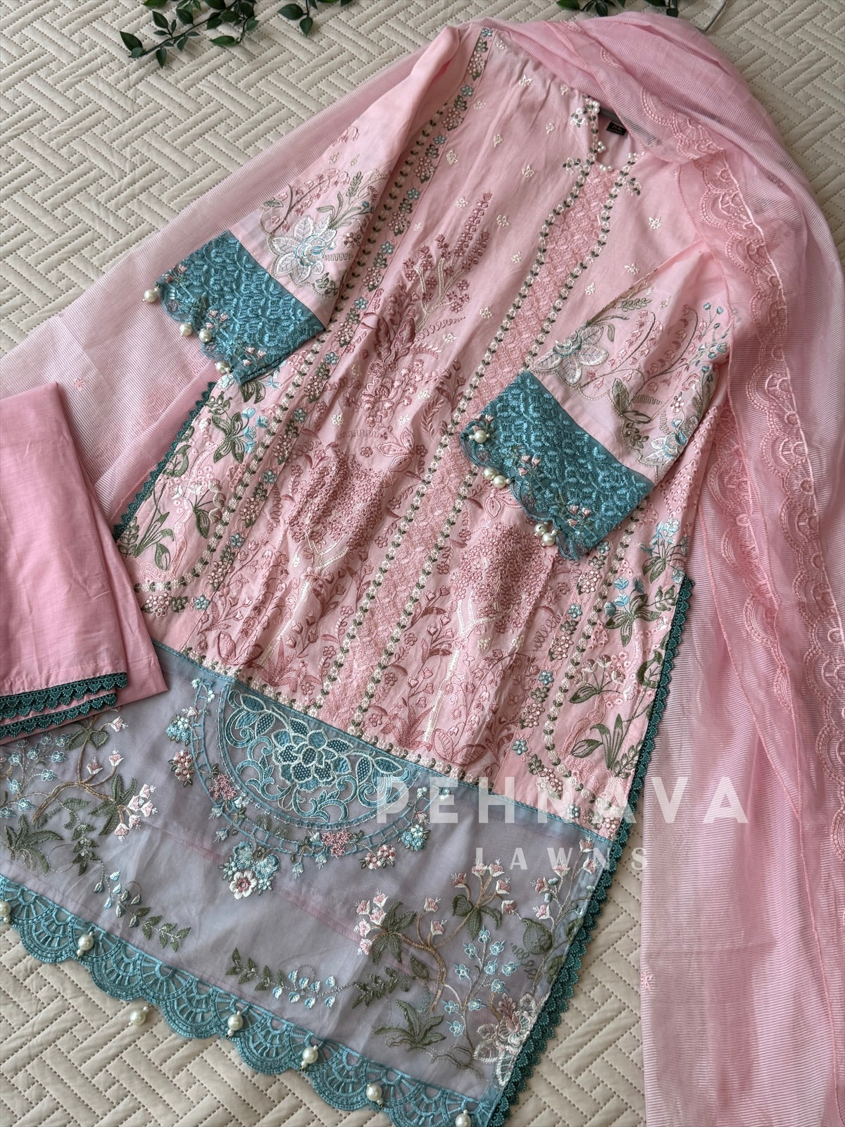 Floral Embroidered Three Piece Set 4561/64