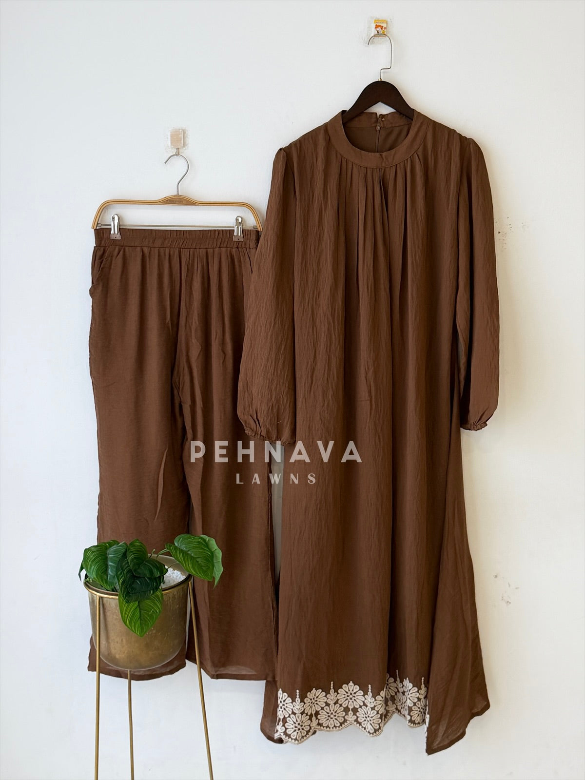 Halter Pleated Neck Co-ord Set-SN5173
