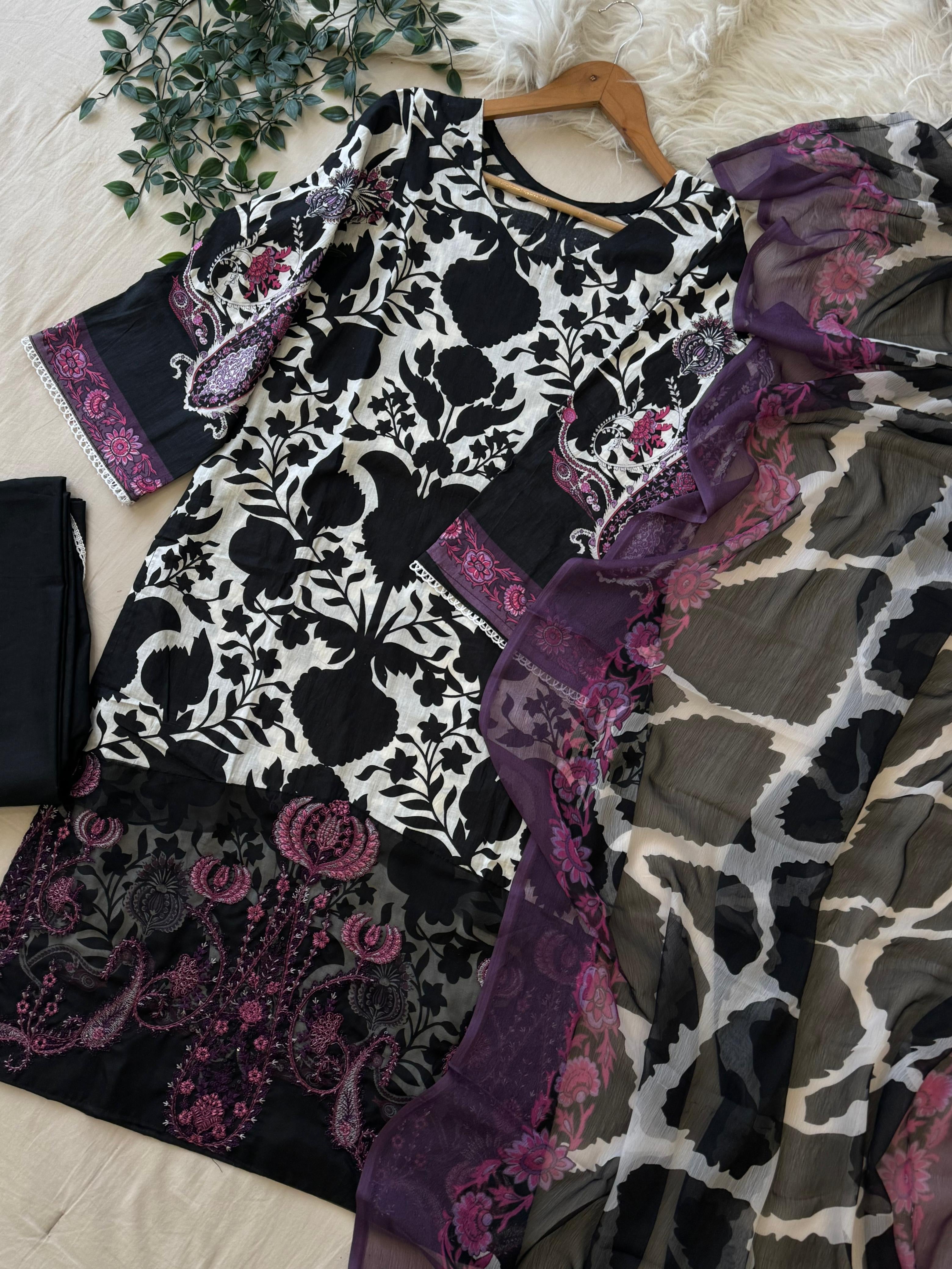 Soft Florals Casual Suit Set