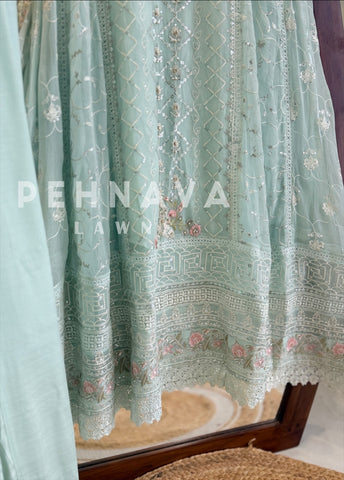Agha Noor Formal Chiffon Ensemble