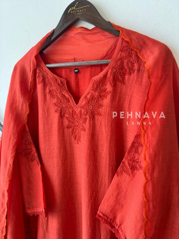 Embroidered Chanderi Suit