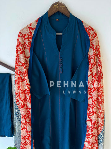 Front Panel Kurta Set with Dupatta