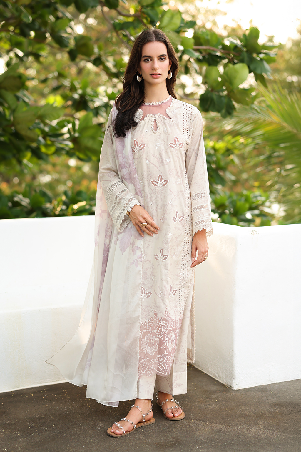 IZNIK Embroidered Printed Lawn SS-01 - Pehnava Lawns