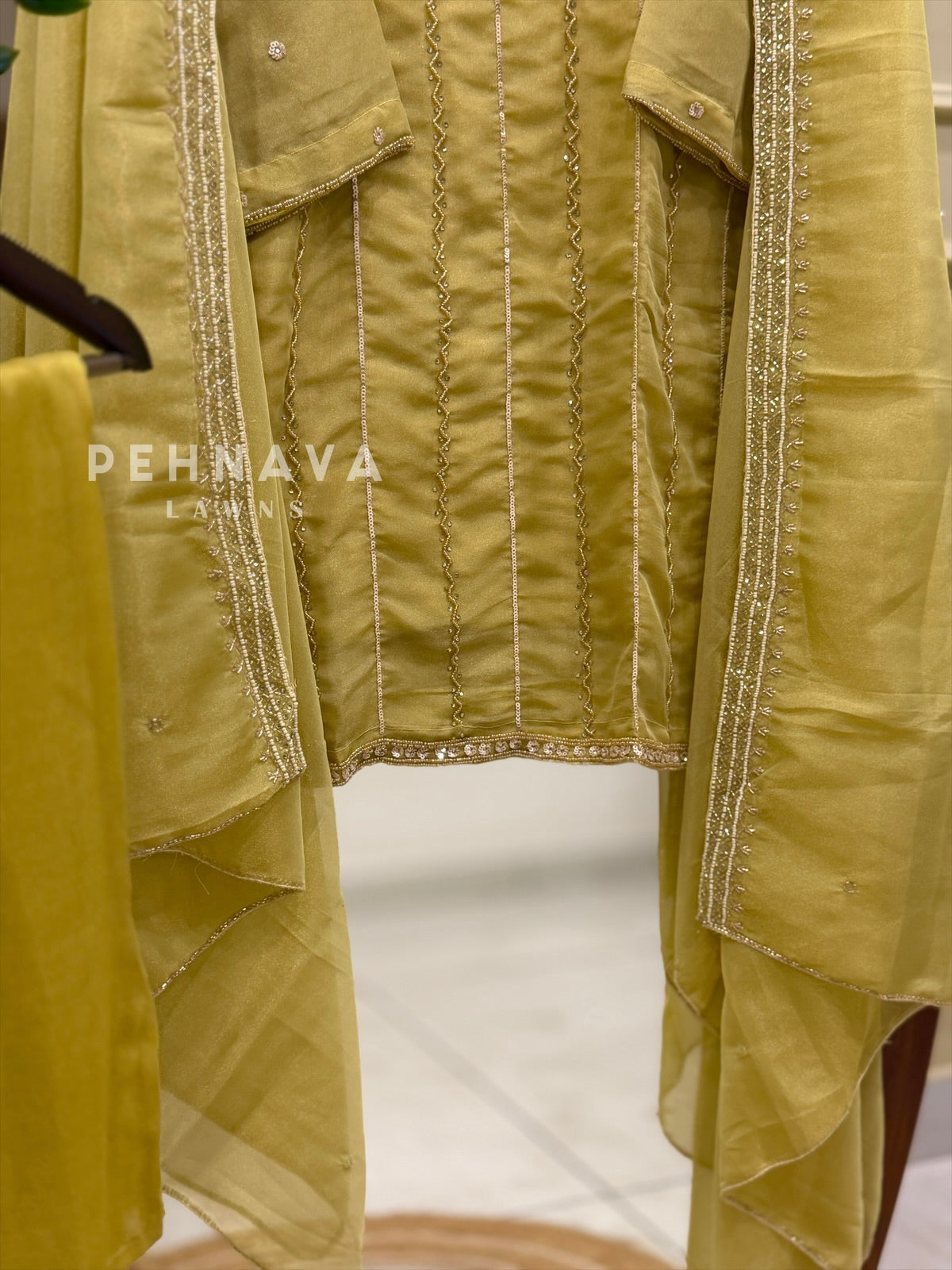 Tissue Handworked Stitched Suit-322