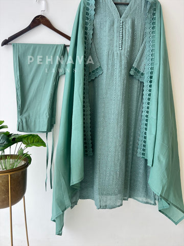 Cotacheck Embroidered Suit-Hkoba