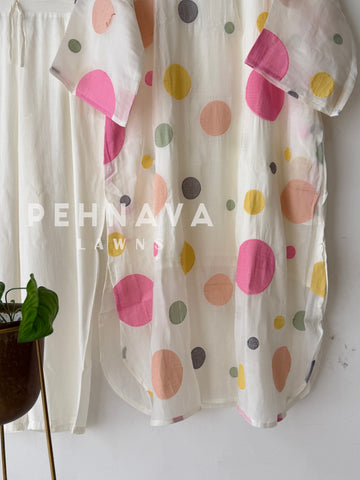 Polka Dot Appliqué Three Piece Set
