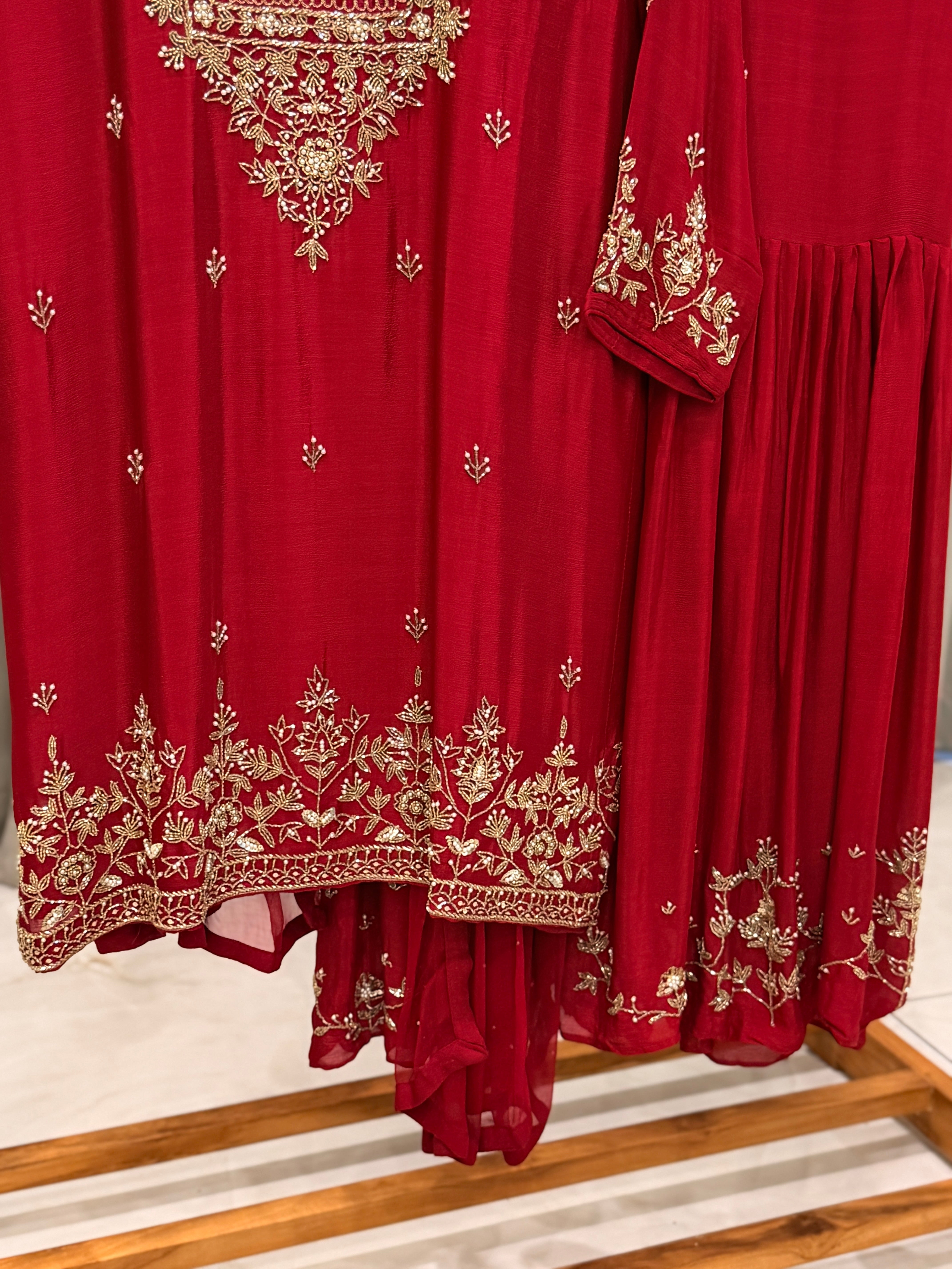 Premium hand worked sharara suit