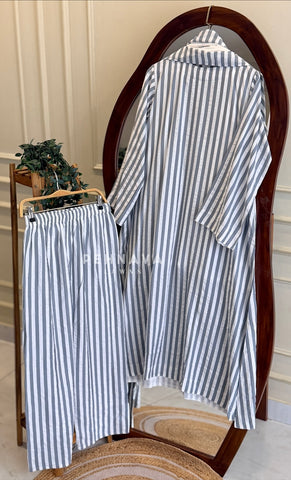 Striped Printed Three Piece Set 5137