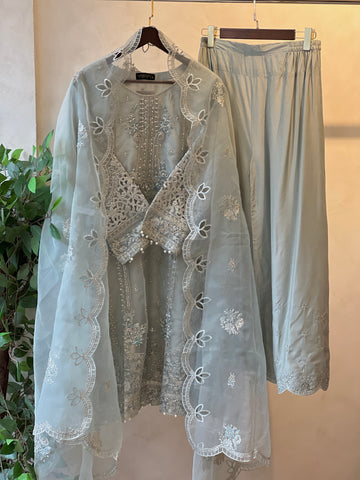 Sadabahar Organza Heavy Handworked Suit