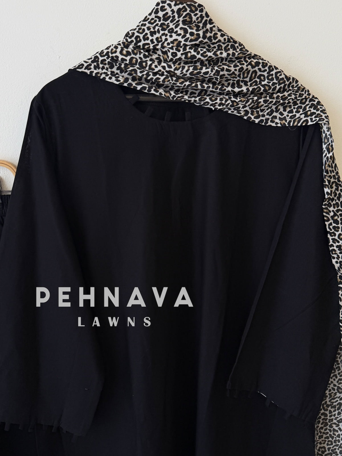 Animal Printed Dupatta Three Piece Set-2396