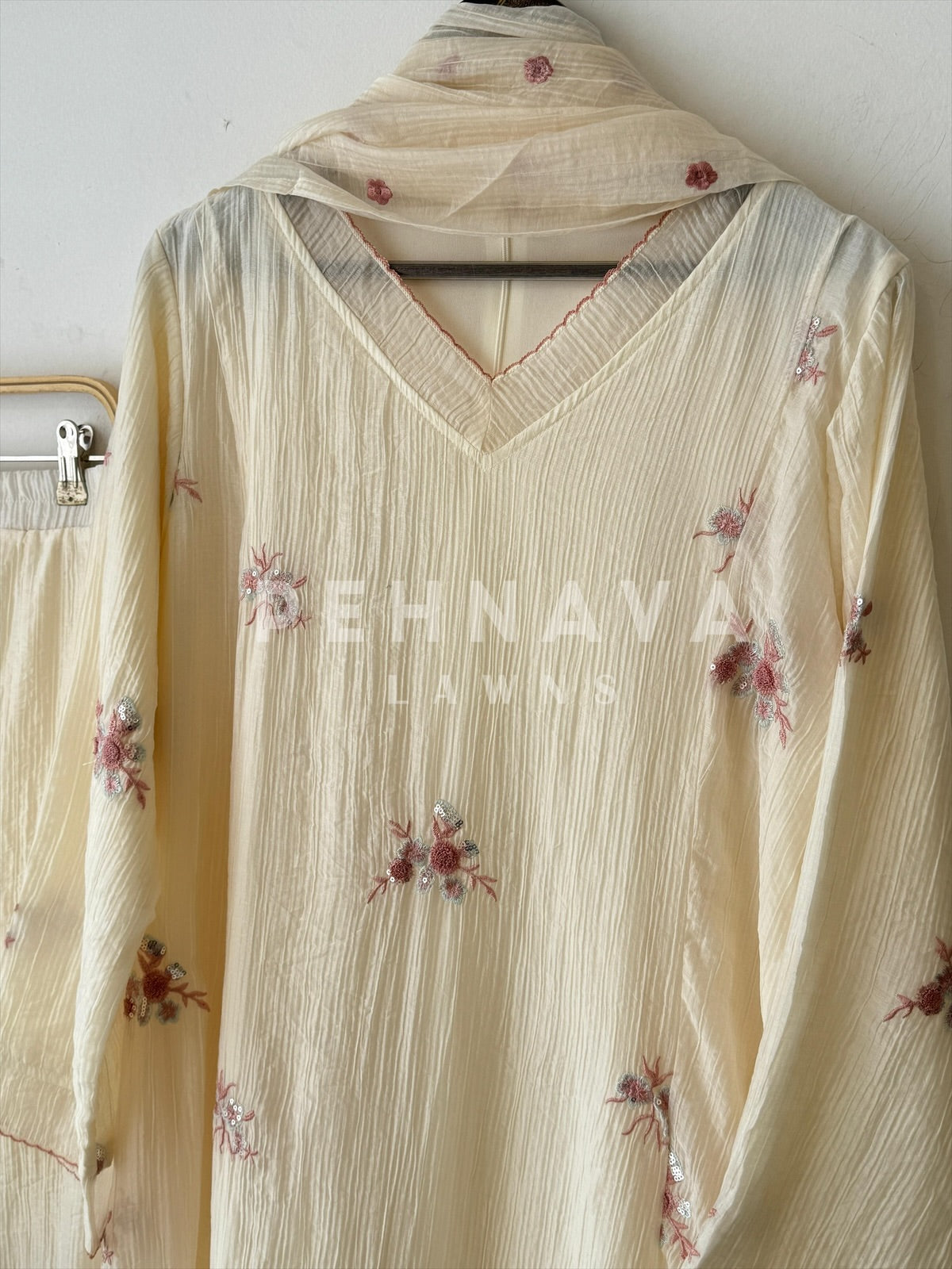 Imported Fabric A-line Suit - Pehnava Lawns