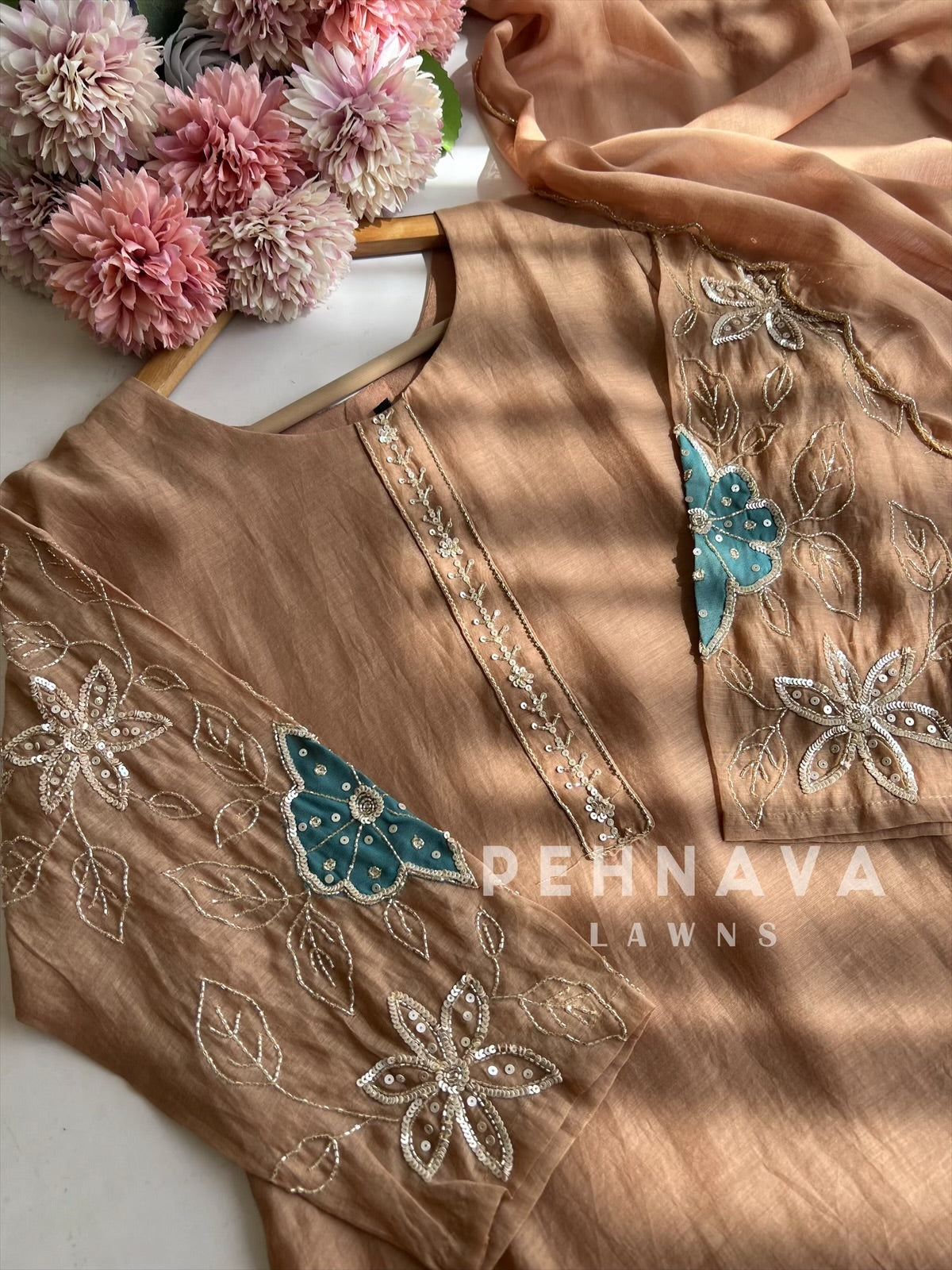 Premium Handworked Ethnic Suit Set-Color Options - Pehnava Lawns