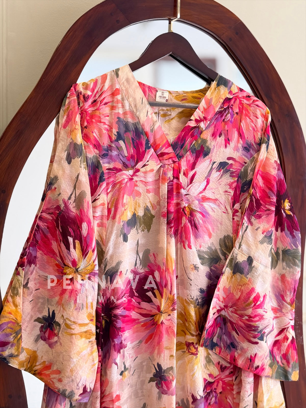 V-Neck Printed Co-ord Set
