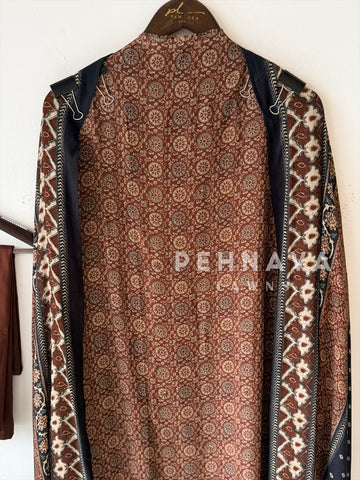 Ajrak Printed Unstitched Suit
