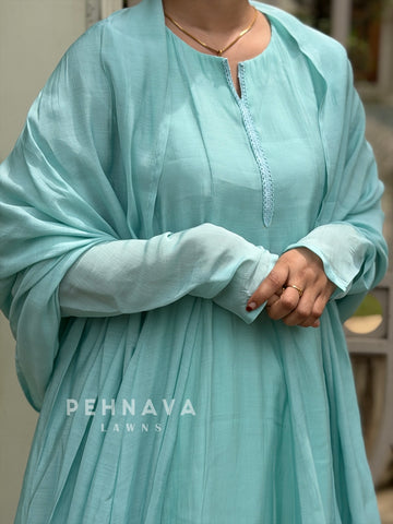 Floral Detailed Tunic set B215 - Pehnava Lawns