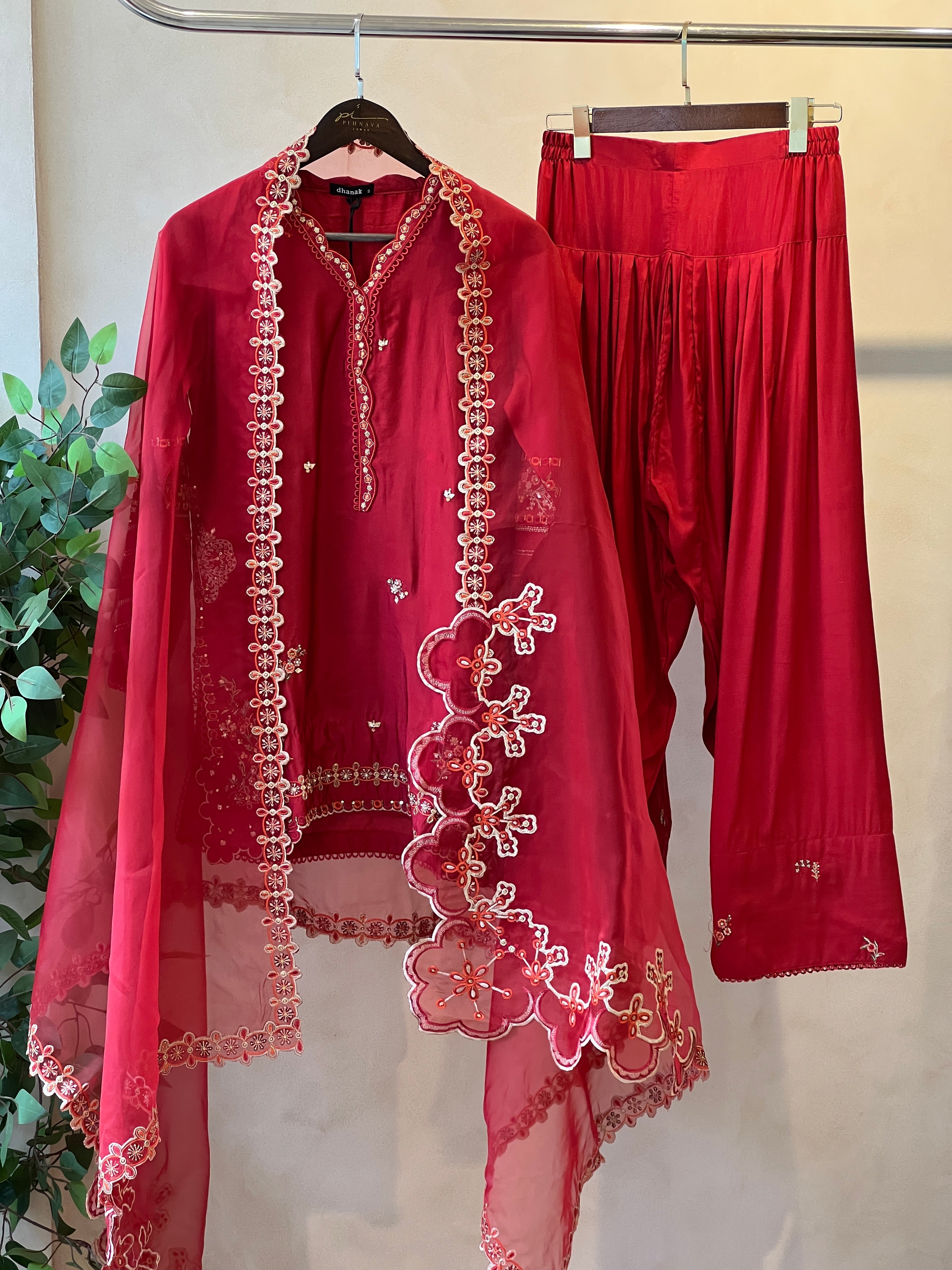 Dhanak luxurious stitched embroidered suit DL-0333