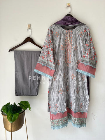 Embroidered Casual Ready To Wear Suit-21003-4