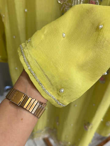 Chinnon handworked suit with Sharara Bottom
