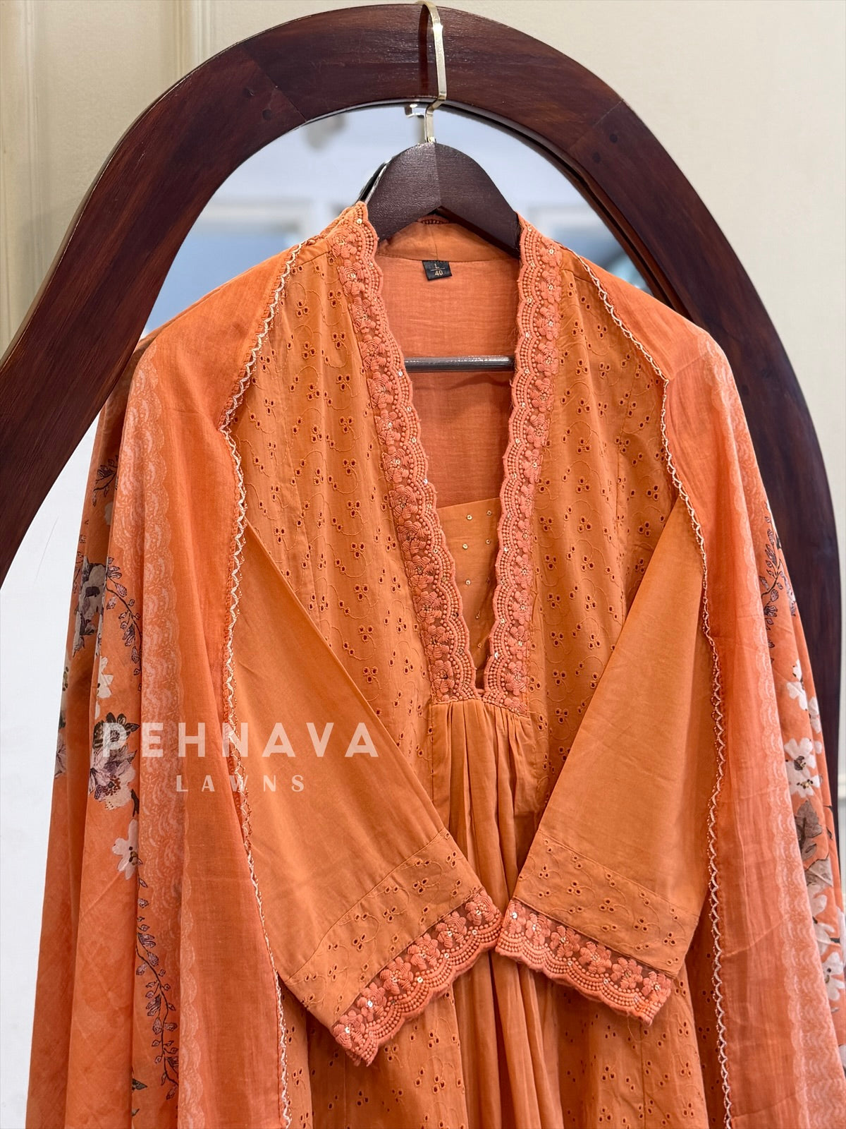 Front Panel Printed Suit Set-6630