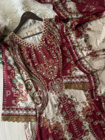 Paisley Muslin Suit-KT-334