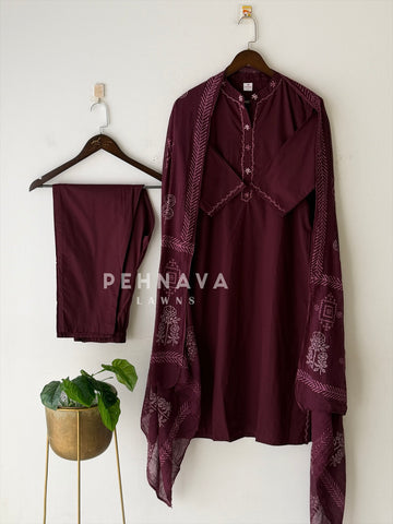 Minimal Embroidered Cotton Set-1304