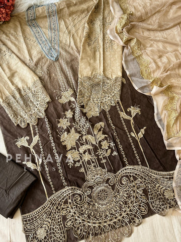 Cut work Unstitched Suit 1831 - Pehnava Lawns
