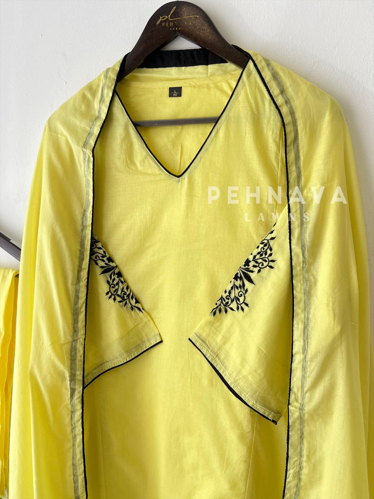 Black Thread Embroidered Suit