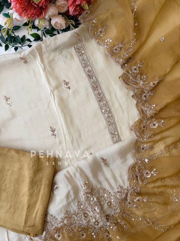 Tissue Handworked Unstitched Suit BDF96