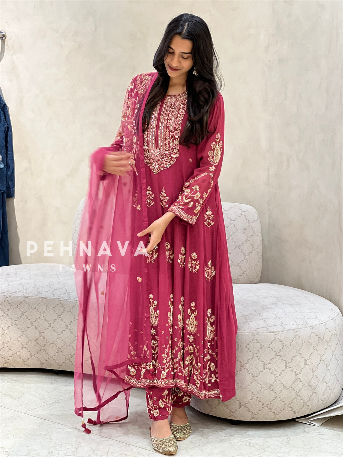 Premium Handworked Anarkali