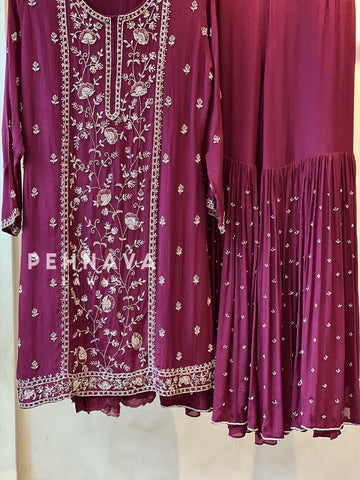 Premium hand worked sharara suit
