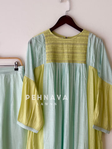 Colour-Blocked Flared Co-ord Set 2197