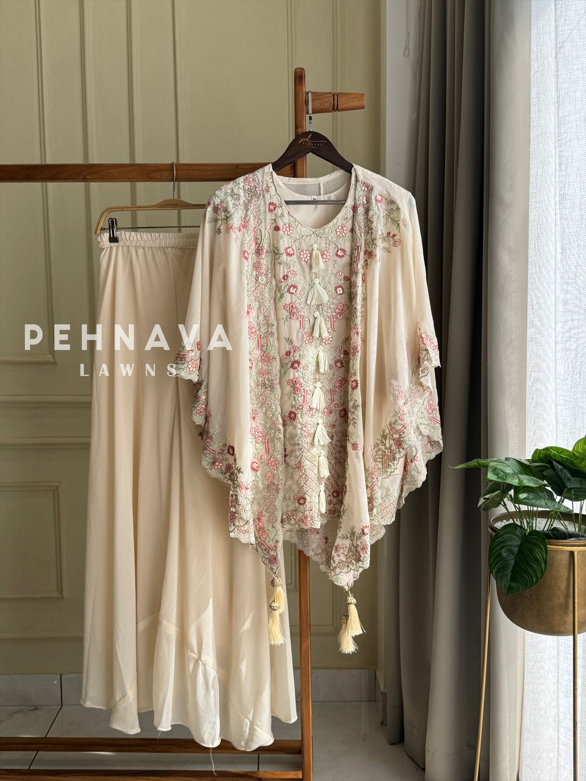 Georgette Party wear Tassel Detail Suit