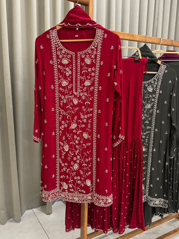 Pure Heavy Handworked Chinnon Suit-0191