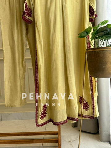 Premium Chanderi Three Piece Set
