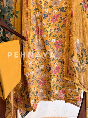 Floral Printed Unstitched Suit (Dispatch Time 4-5 Days)