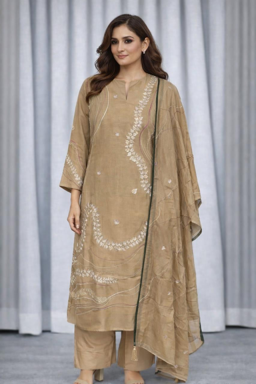 Classic Premium Chanderi Suit - Pehnava Lawns