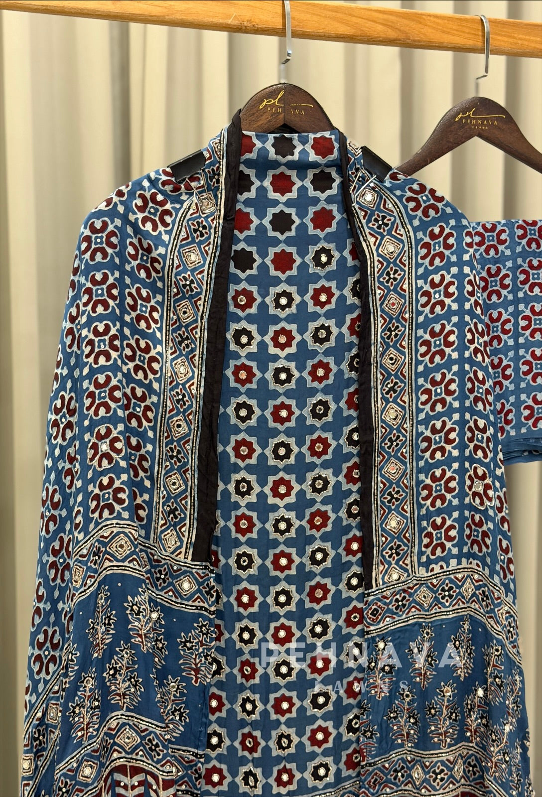 Ajrak Printed Unstitched Suit