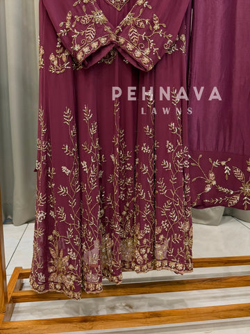 Heavy Handworked Anarkali Attire