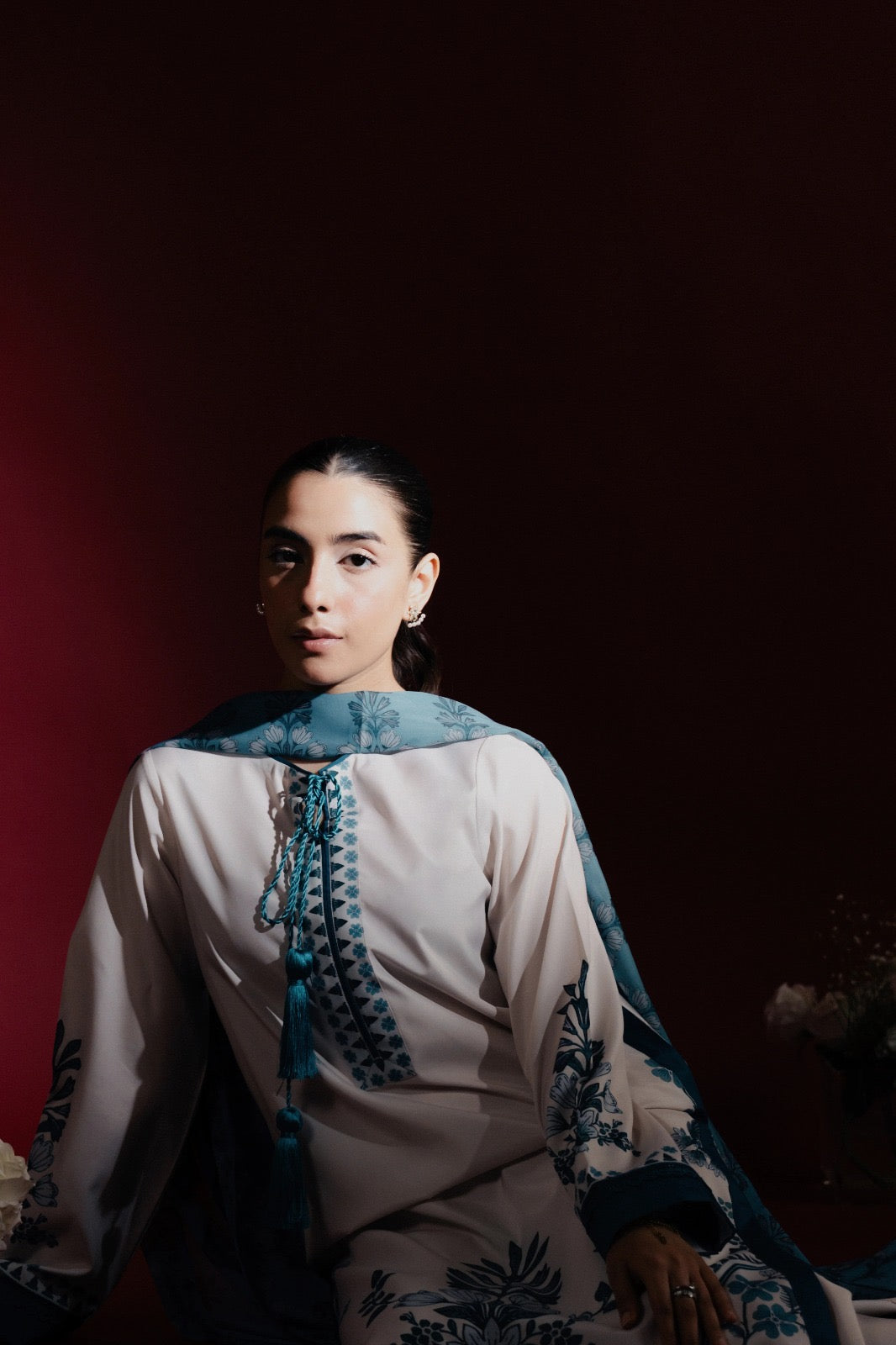 Soft Crepe Lace Suit Set