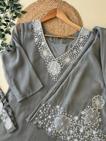 Indo-Western Hand-worked 2pc suit-34789