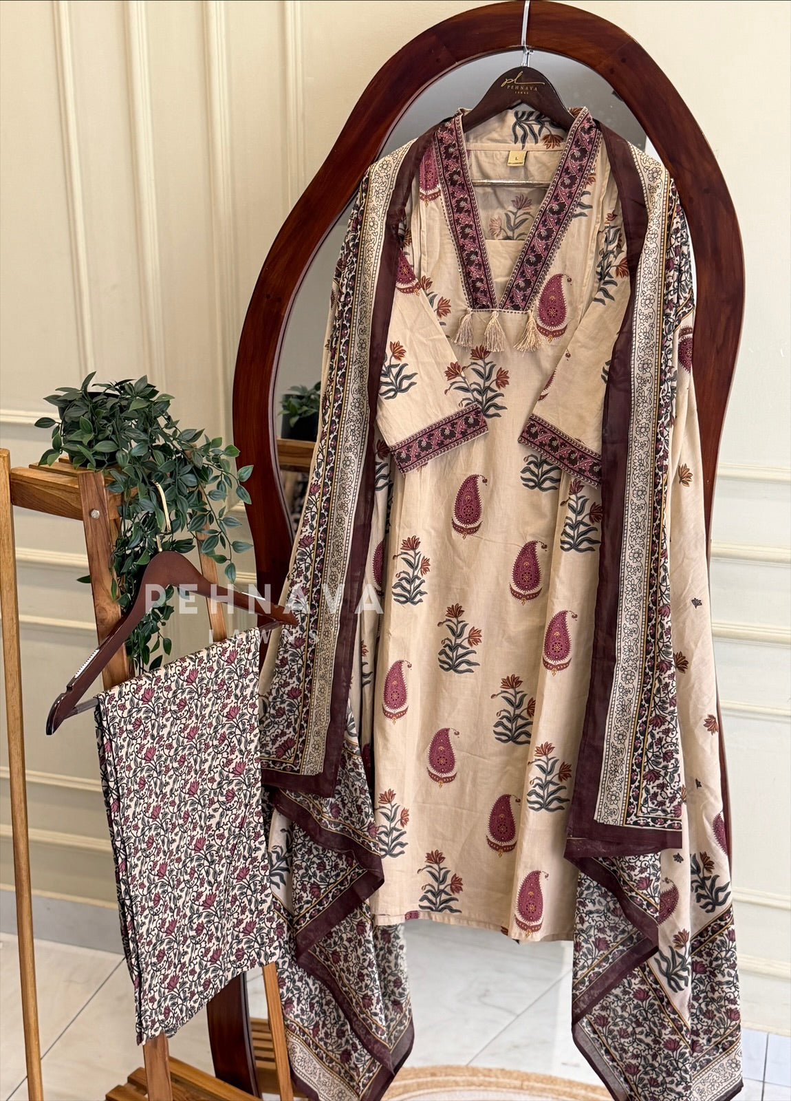 Paisley Printed Suit Set 12001-004
