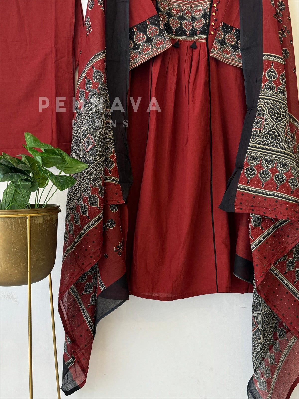 Cotton Yoke Mirror Suit Set