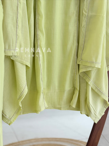 V Neck Panel Suit Set 5018