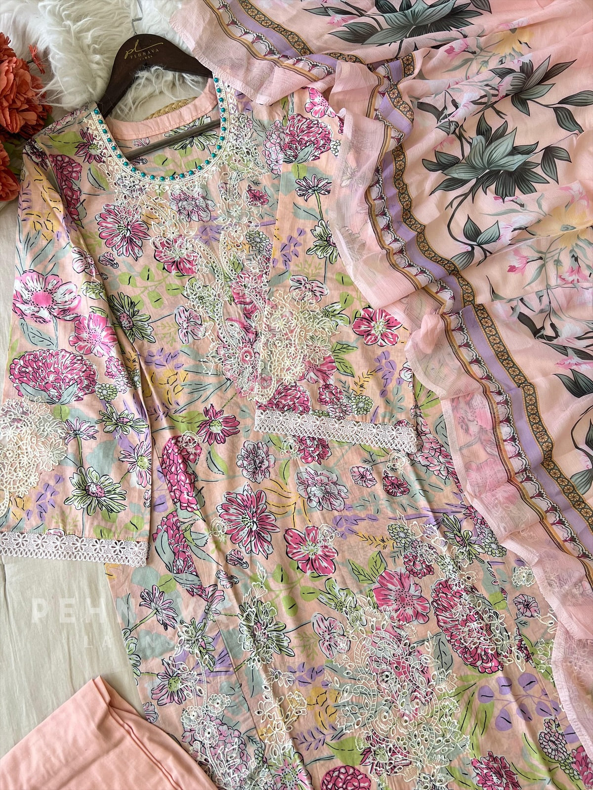 Printed  Cotton Set-4007