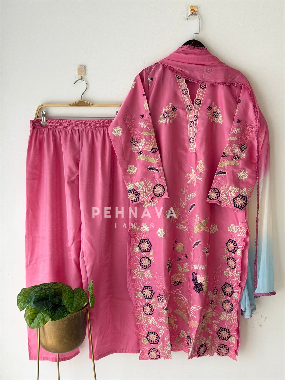 Floral Embroidered Three Piece Set LRC 373