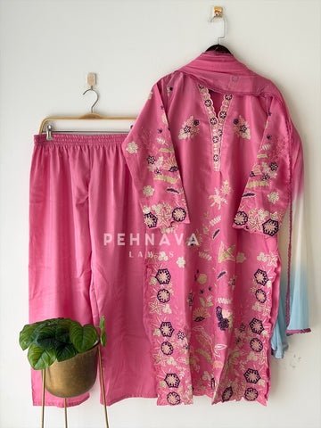 Floral Embroidered Three Piece Set LRC 373