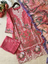 Floral Embroidered Suit Set-1666
